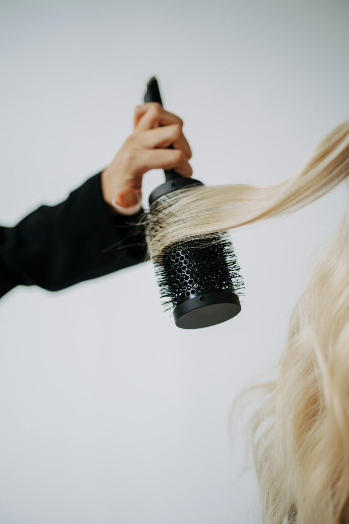 Blow dry with a round brush